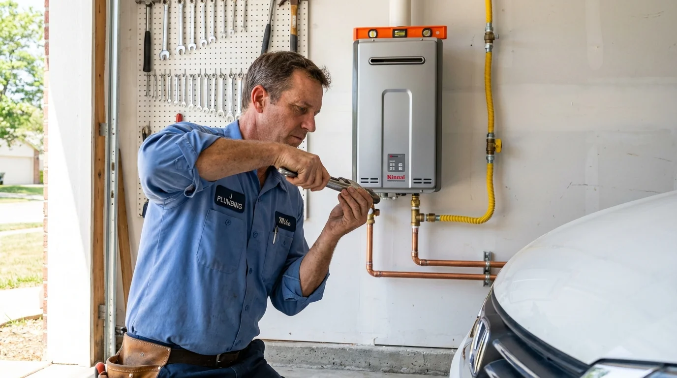 Tankless water heater installation by a Johns Plumbing LLC plumber in Marsing